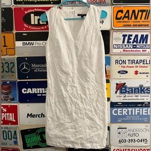 Banana Republic White Puncture Pattern Midi Dress